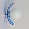 Vintage Blue and Opaline Methacrylate Wall Lights, 1960s, Image 2