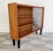 Small Vintage Glass Cabinet Bookcase, Denmark 4