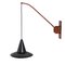 Adjustable Wall Lamp in Black and Teak from Indoor, 1950s, Image 1