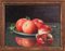 Bodegón con manzanas, óleo sobre lienzo, enmarcado, Imagen 1