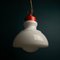 Mid-Century Italian Hanging Lamp in Opaline White Glass, 1960s 9