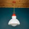 Lampe à Suspension Mid-Century en Verre Opalin, Italie, 1960s 5
