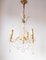 Lámpara de araña francesa de bronce con cristales, años 80, Imagen 9