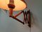 Lampada da parete a forbice in legno, Scandinavia, anni '60, Immagine 9