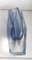 Jarrón de cristal de Muranoglas azul facetado, años 50, Imagen 2