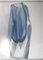 Jarrón de cristal de Muranoglas azul facetado, años 50, Imagen 1