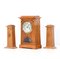 Art New Oak Juntstil Clock Set, 1890s, Set of 3 4