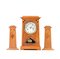 Art New Oak Juntstil Clock Set, 1890s, Set of 3 1