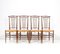 Mid-Century Modern Beech and Faux Bamboo High Back Dining Room Chairs, 1970s, Set of 4 1