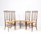 Mid-Century Modern Beech and Faux Bamboo High Back Dining Room Chairs, 1970s, Set of 4 2