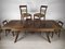 Art Deco Cherry Oak Table and Chairs, 1940s, Set of 7, Image 31