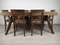 Art Deco Cherry Oak Table and Chairs, 1940s, Set of 7, Image 2