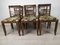 Art Deco Cherry Oak Table and Chairs, 1940s, Set of 7 4