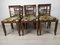 Art Deco Cherry Oak Table and Chairs, 1940s, Set of 7, Image 4