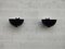 Mod. 1189 Black Appliques by Elio Martinelli for Martinelli Luce, 1970s, Set of 2 11