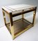 Travertine and Gold Side Table by Maison Jansen Alain Delon for Mario Sabot, 1970s 2
