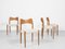 Danish Dining Chairs by Arne Hovmand Olsen, 1960s, Set of 4 2