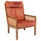 Ash and Cane Armchair attributed to Bernt Petersen, 1960s 1