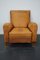 Vintage French Cognac-Colored Leather Club Chair, 1940s, Image 5