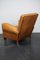 Vintage French Cognac-Colored Leather Club Chair, 1940s 11