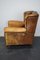 Vintage Dutch Cognac Colored Leather Wingback Club Chair 16