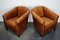 Club chair vintage in pelle color cognac, Paesi Bassi, set di 2, Immagine 19