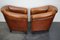 Fauteuil Club Vintage en Cuir Couleur Cognac, Pays-Bas, Set de 2 10