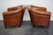 Vintage Dutch Cognac Colored Leather Club Chair, Set of 2 18