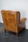 Vintage Dutch Cognac Colored Wingback Leather Club Chair, Image 15
