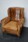 Vintage Dutch Cognac Colored Wingback Leather Club Chair, Image 5