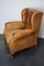 Vintage Dutch Cognac Colored Wingback Leather Club Chair 6