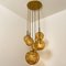 Lampada a cascata con 6 sfere in vetro di Murano giallo, anni '60, Immagine 9