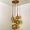 Lampada a cascata con 6 sfere in vetro di Murano giallo, anni '60, Immagine 5