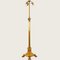 Antique Corinthian Column Brass Floor Lamp with Fringed Lampshade, England, 1890 5