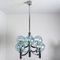Chrome and Light Blue Glass Chandelier in the Style of Hans-Agne Jakobsson, 1970s, Image 16