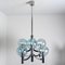 Chrome and Light Blue Glass Chandelier in the Style of Hans-Agne Jakobsson, 1970s 2