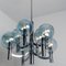 Chrome and Light Blue Glass Chandelier in the Style of Hans-Agne Jakobsson, 1970s, Image 8