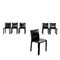 CAB 412 Leder Stühle von Mario Bellini für Cassina, Italien, 1980er, 6er Set 1