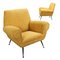 Mid-Century Yellow Armchairs, Set of 2 1