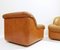 Mid-Century Italian Cognac Leather Armchairs from Moroso, 1970s, Set of 2 5