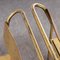 Tubular Gold Metal Dining Chairs, 1950s, Set of 2 2