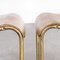 Röhrenförmige Esszimmerstühle aus goldenem Metall, 1950er, 2er Set 6