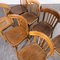 Honey Oak Bentwood Dining Chairs from Luterma, 1950s, Set of 7 7