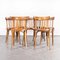 Honey Oak Bentwood Dining Chairs from Luterma, 1950s, Set of 7 3