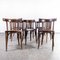 Ebony and Oak Bentwood Dining Chairs from Luterma, 1950s, Set of 8 3