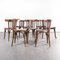 Dark Oak Bentwood Dining Chairs from Luterma, 1950s, Set of 8 4