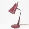 Lámpara de escritorio Mid-Century moderna en rojo, años 50, Imagen 2