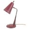 Lámpara de escritorio Mid-Century moderna en rojo, años 50, Imagen 1