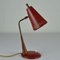 Lámpara de escritorio Mid-Century moderna en rojo, años 50, Imagen 6