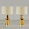 Italian Table Lamps in Gold and Stoneware Ceramic by Bitossi, 1970s, Set of 2, Image 13